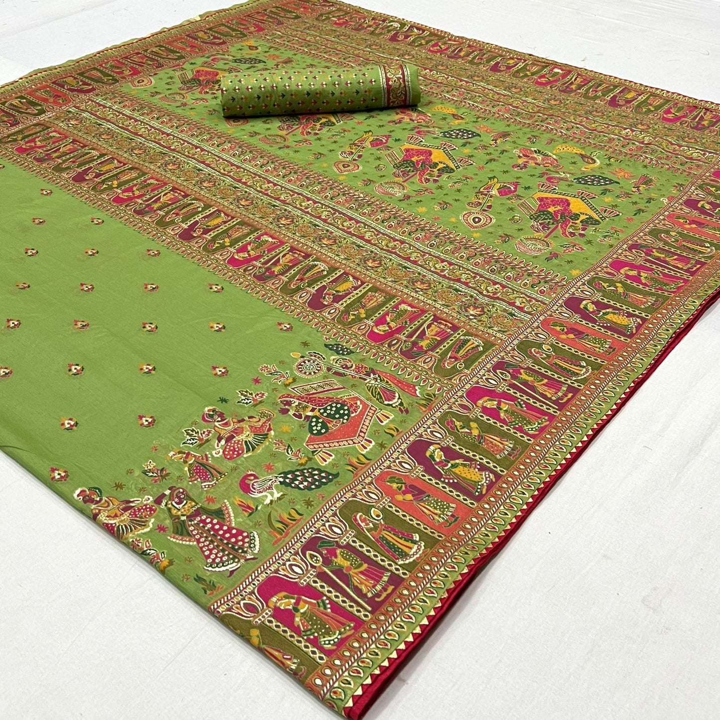 Pure chanderi silk saree