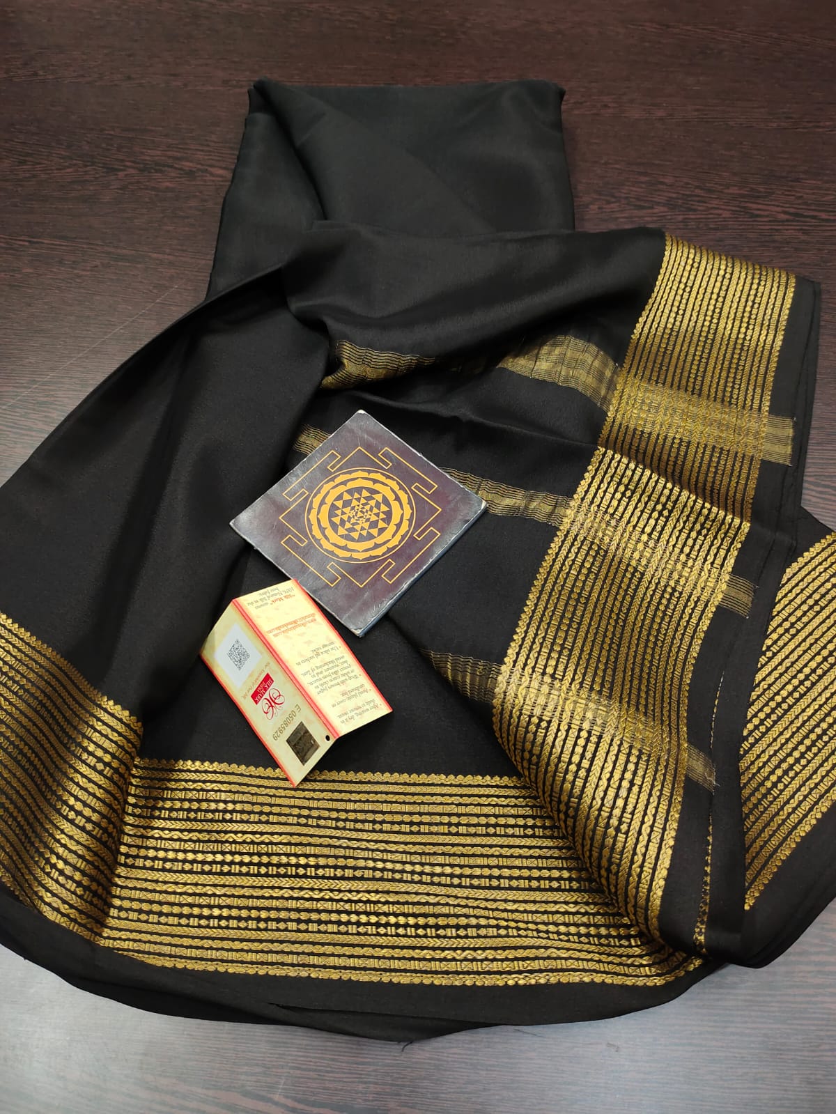 Pure crepe 120 gram thickness mysore silk saree