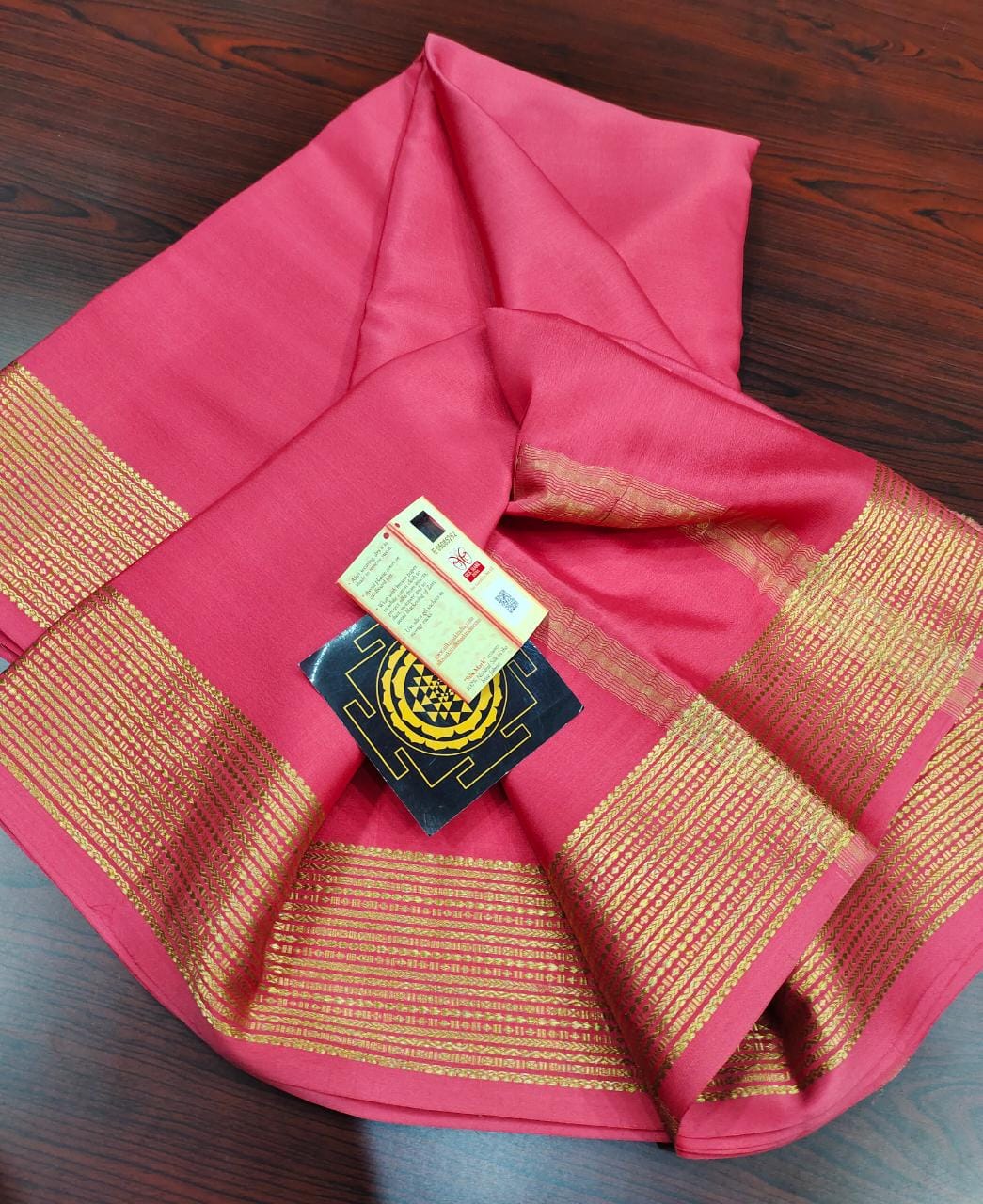 Pure crepe 120 gram thickness mysore silk saree
