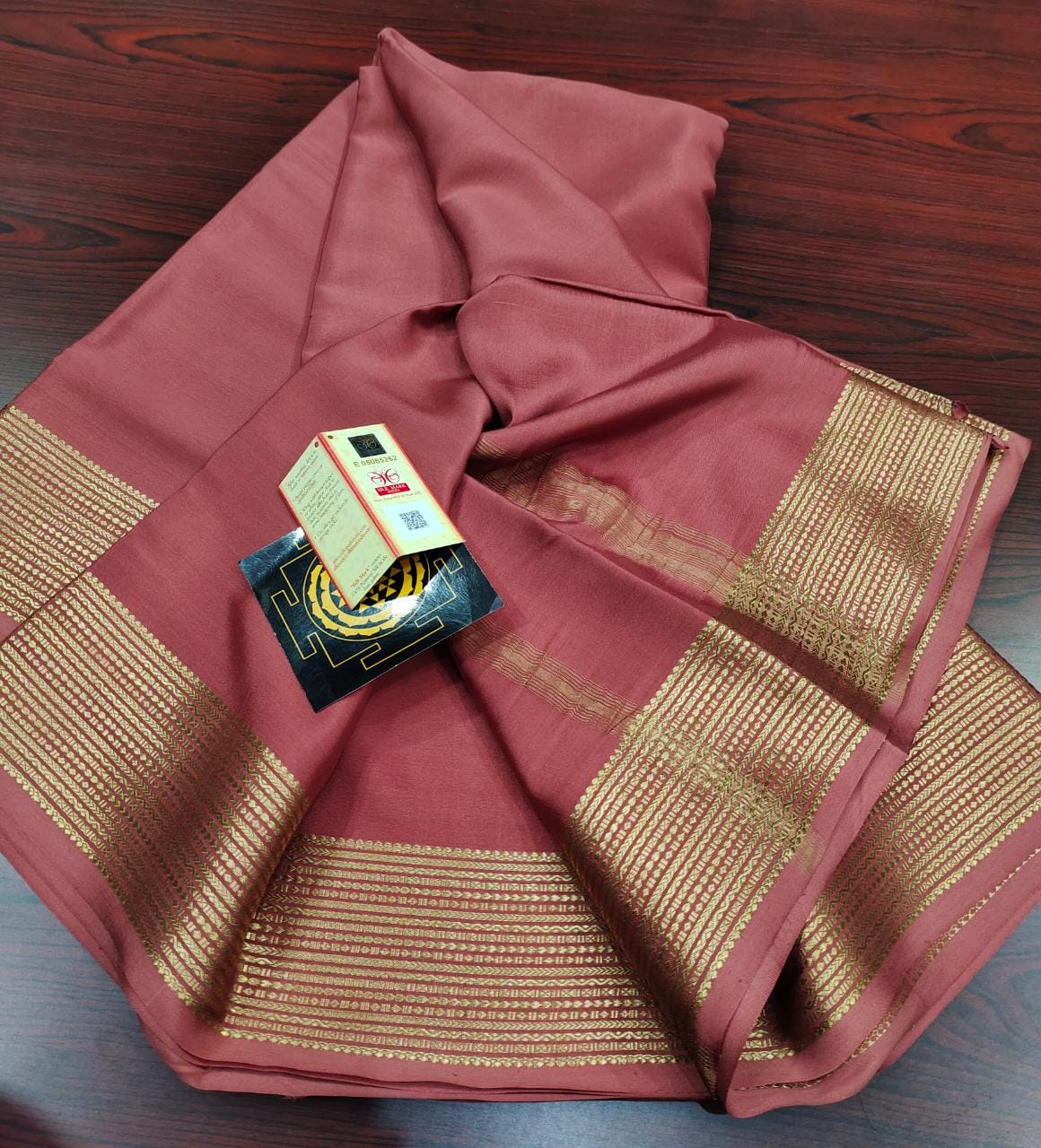 Pure crepe 120 gram thickness mysore silk saree
