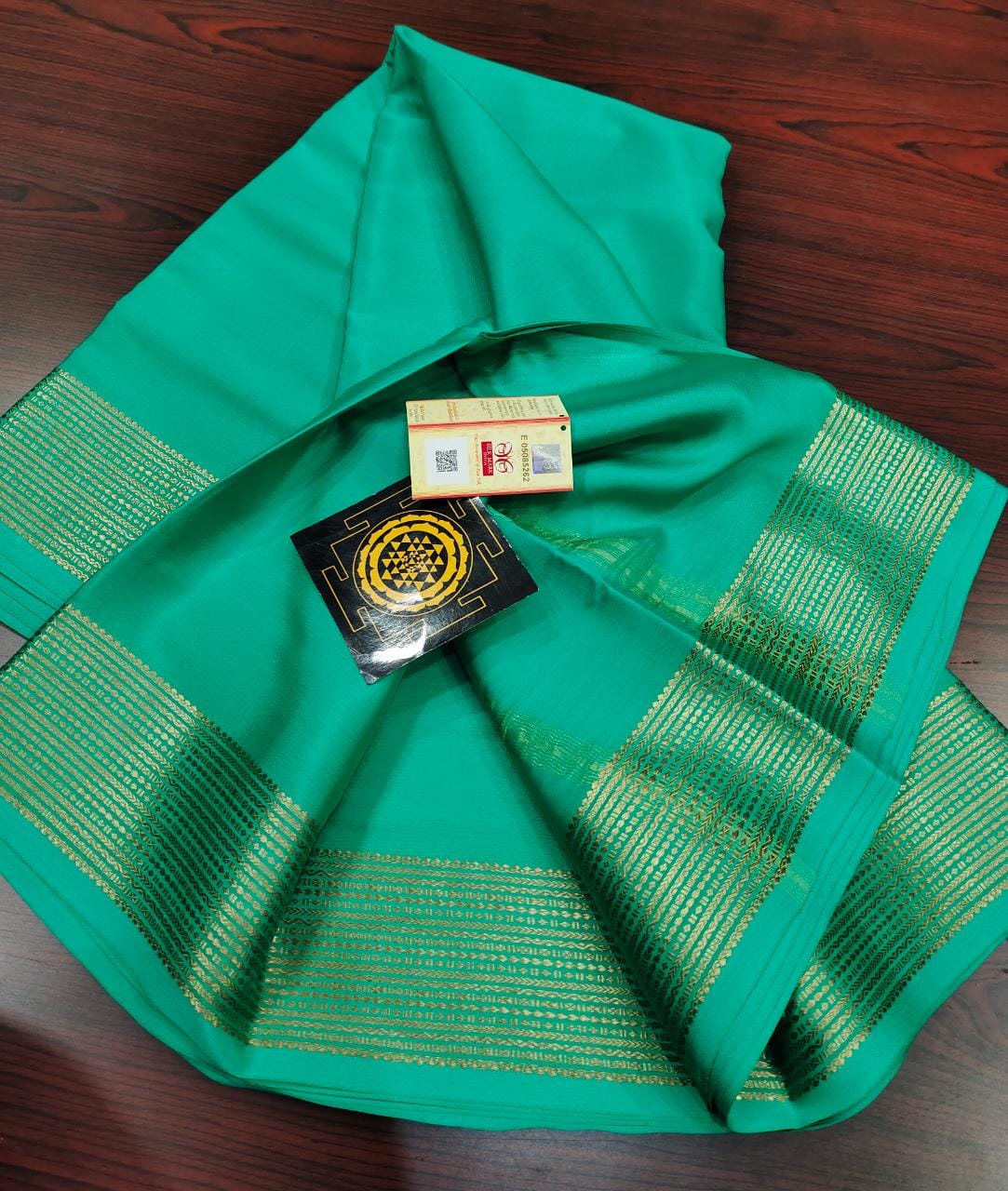 Pure crepe 120 gram thickness mysore silk saree