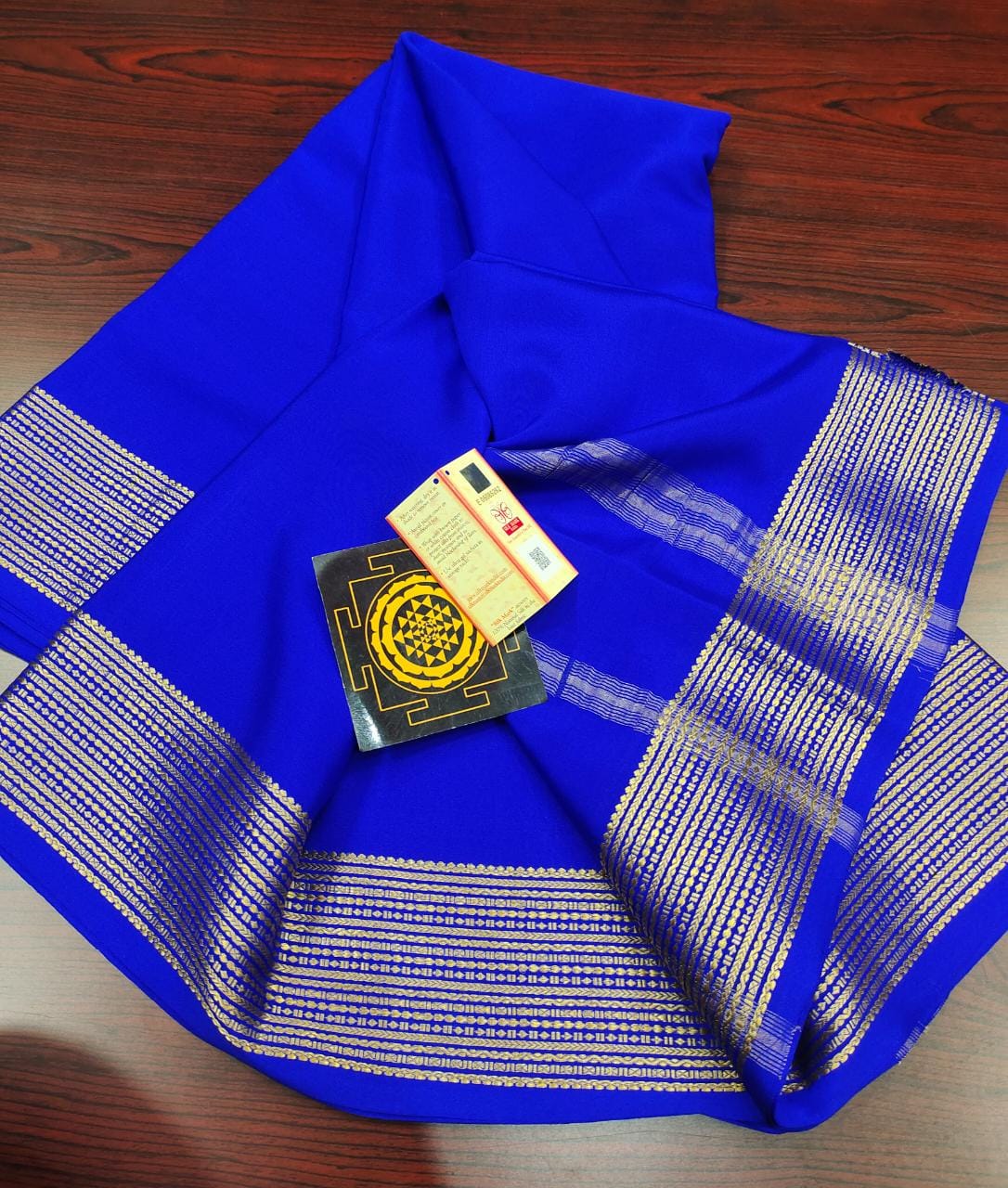 Pure crepe 120 gram thickness mysore silk saree