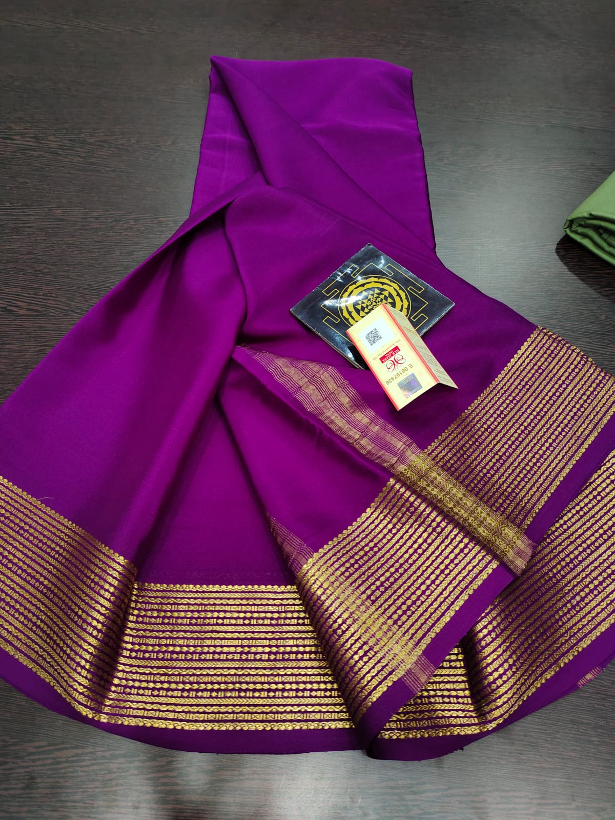 Pure crepe 120 gram thickness mysore silk saree
