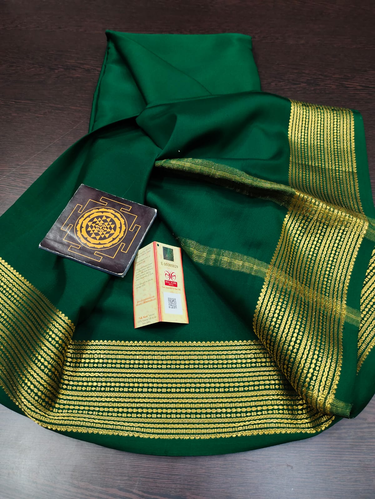 Pure crepe 120 gram thickness mysore silk saree