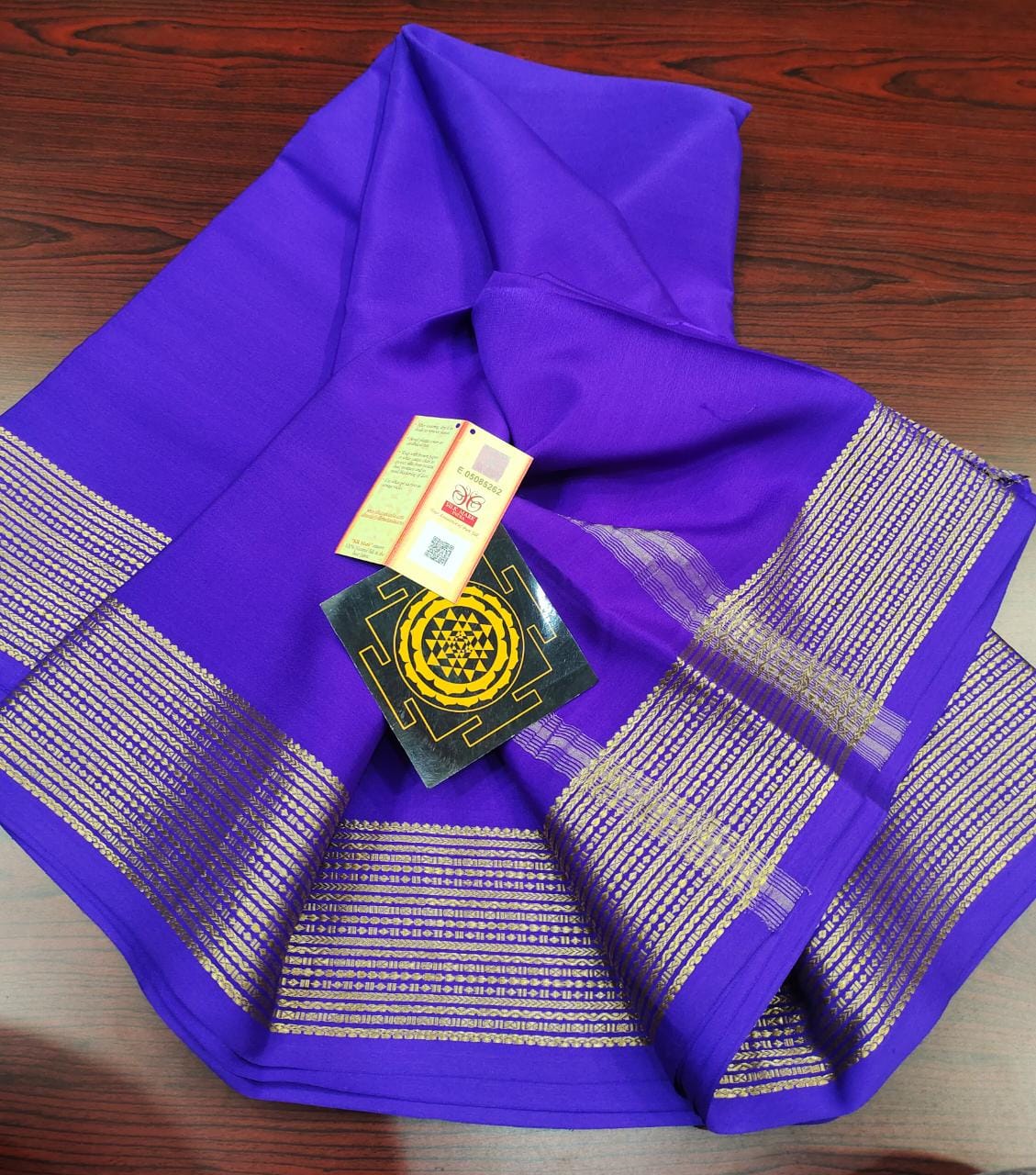 Pure crepe 120 gram thickness mysore silk saree