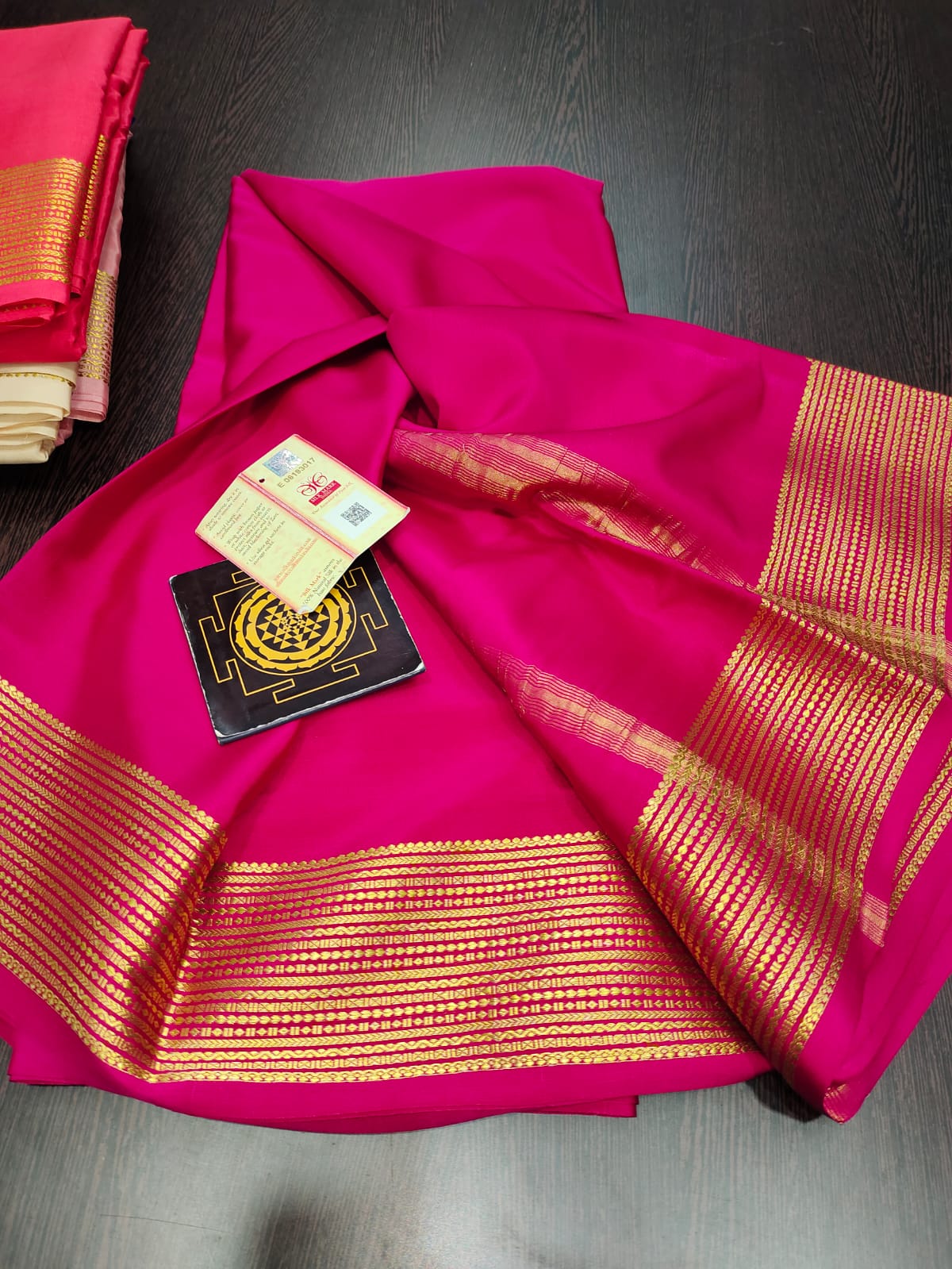 Pure crepe 120 gram thickness mysore silk saree
