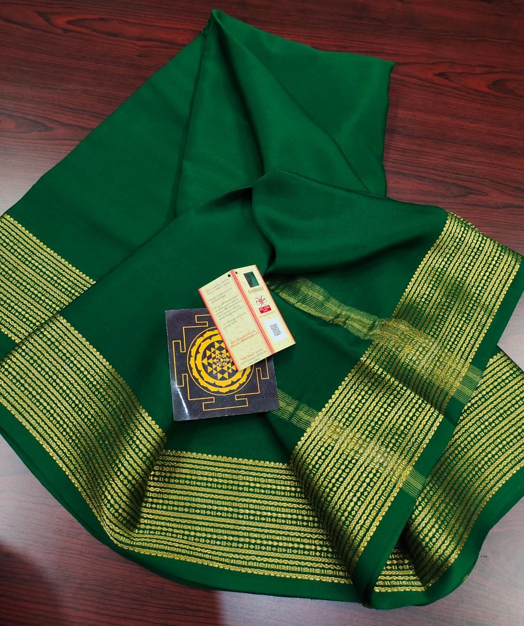 Pure crepe 120 gram thickness mysore silk saree