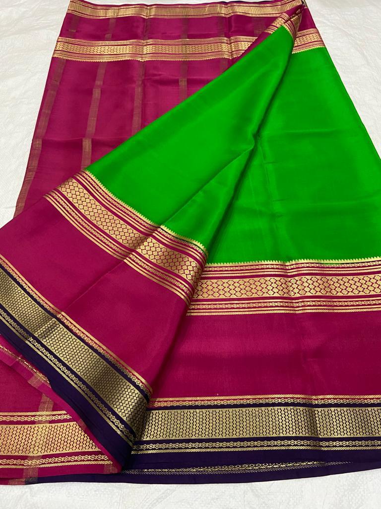 Double border mysore silk saree