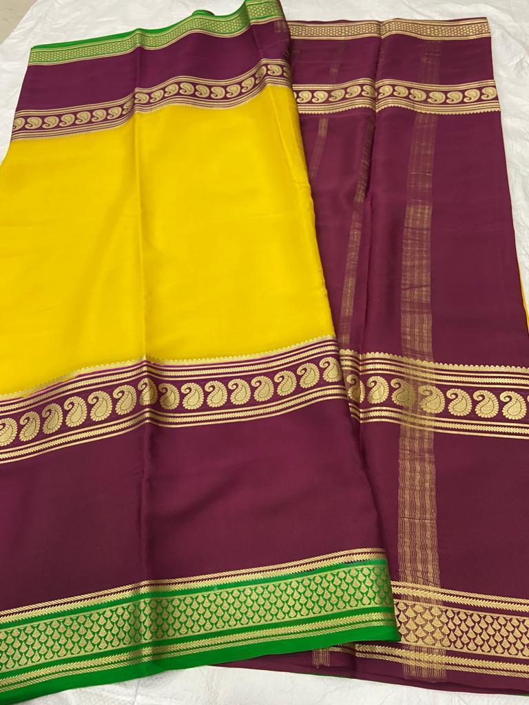 Double border mysore silk saree