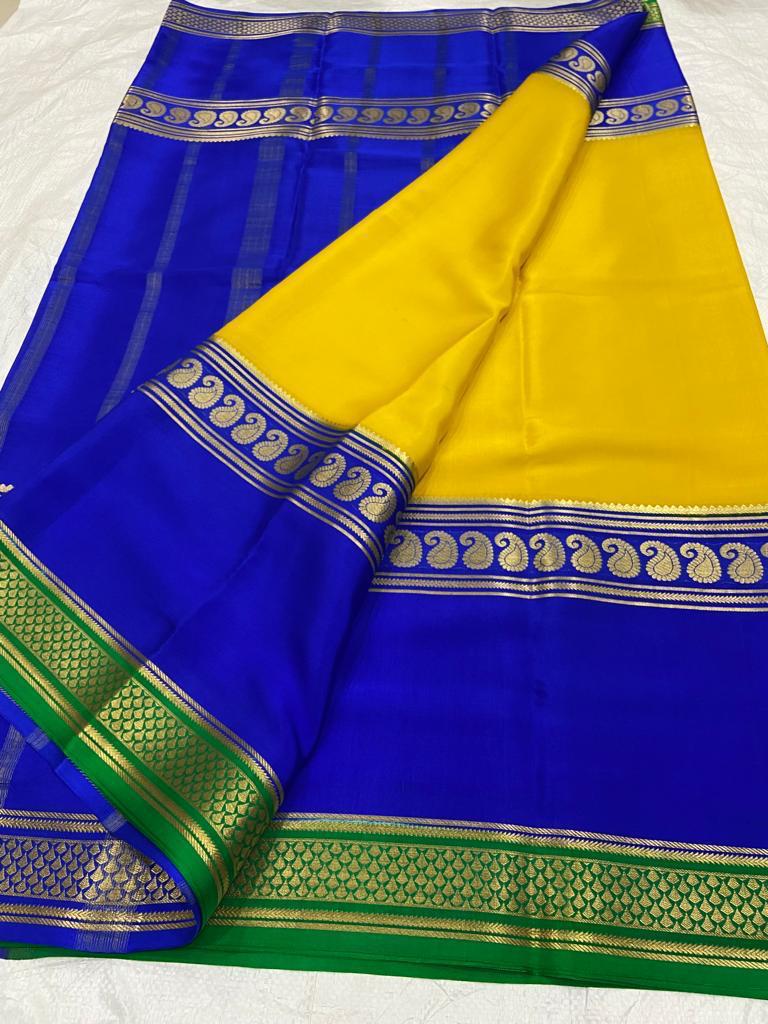 Double border mysore silk saree