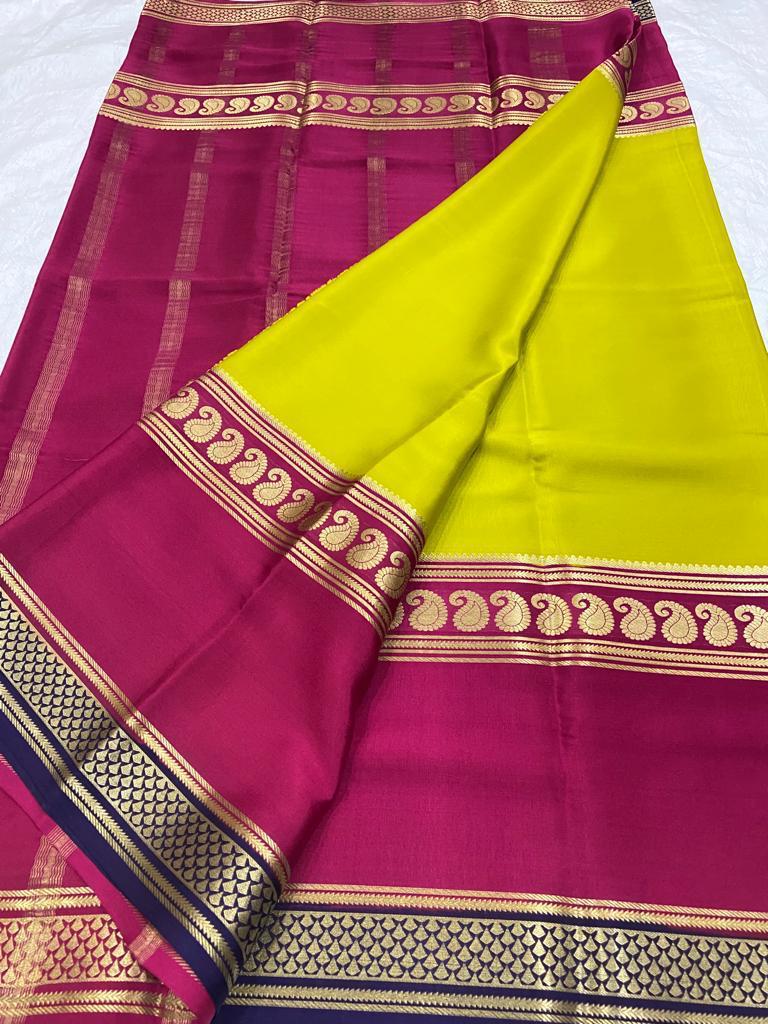Double border mysore silk saree