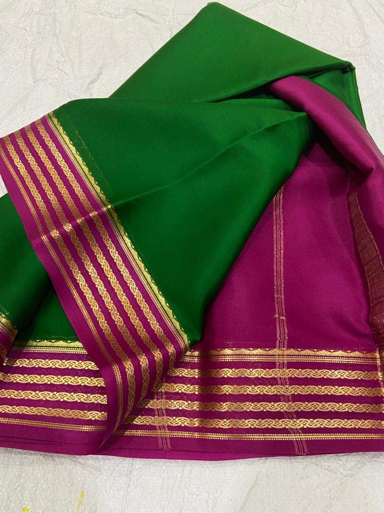 Pure mysore crepe silk 60 count saree