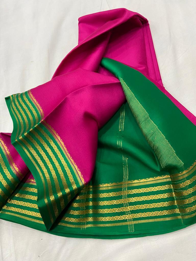 Pure mysore crepe silk 60 count saree