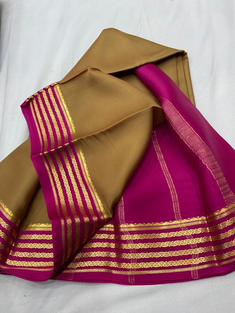 Pure mysore crepe silk 60 count saree