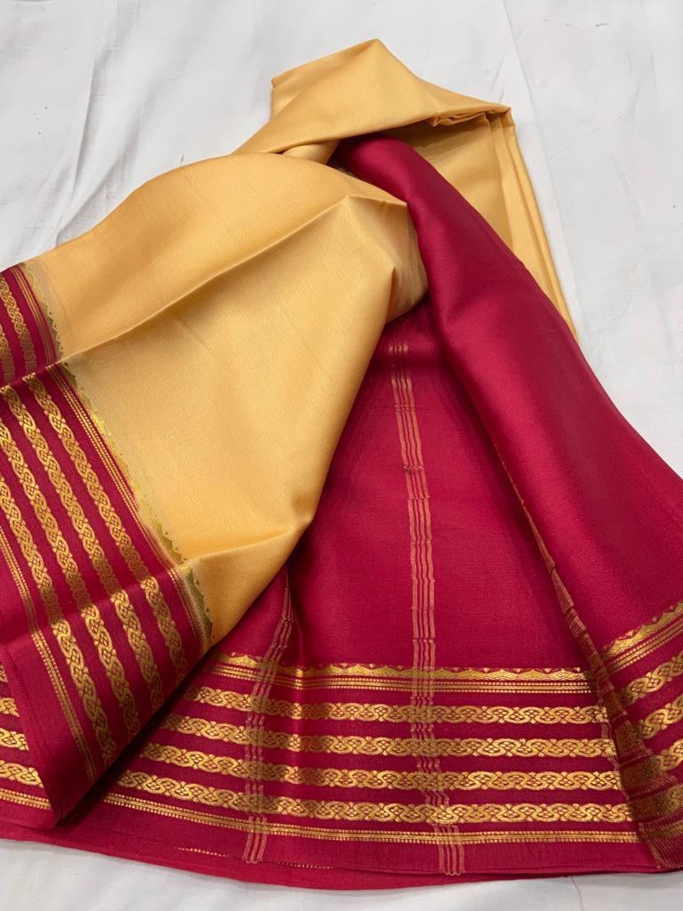 Pure mysore crepe silk 60 count saree