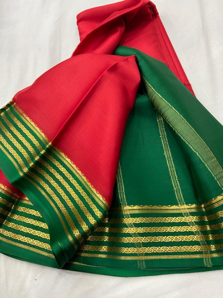Pure mysore crepe silk 60 count saree