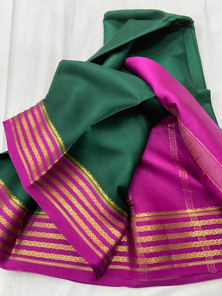 Pure mysore crepe silk 60 count saree