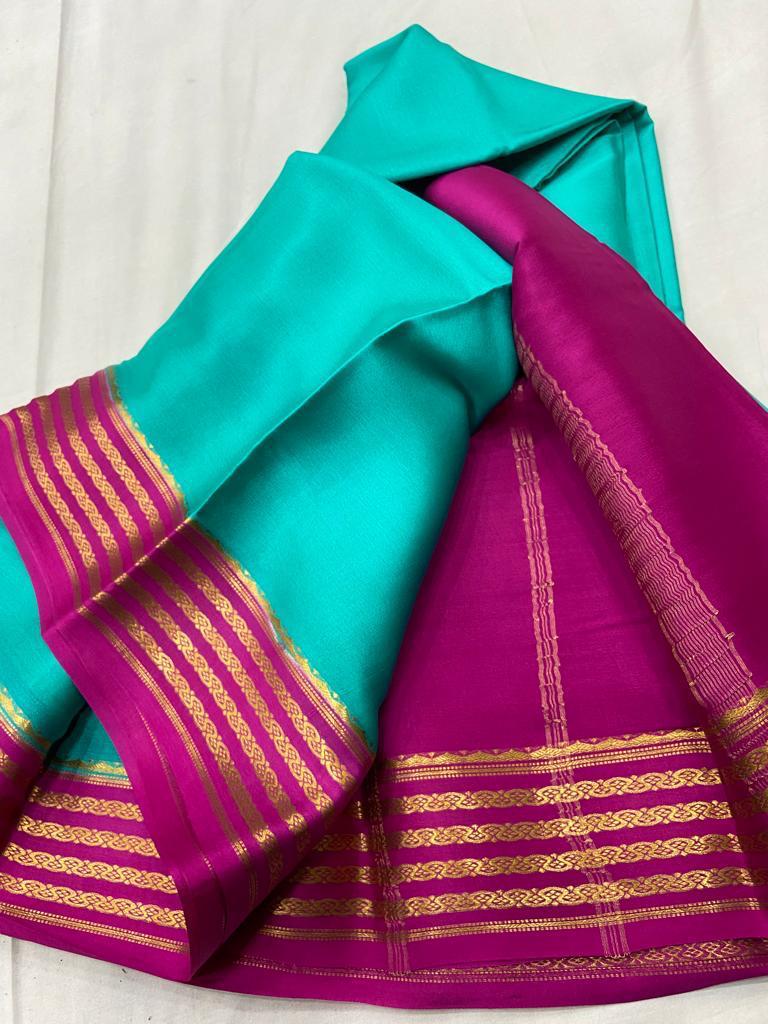 Pure mysore crepe silk 60 count saree
