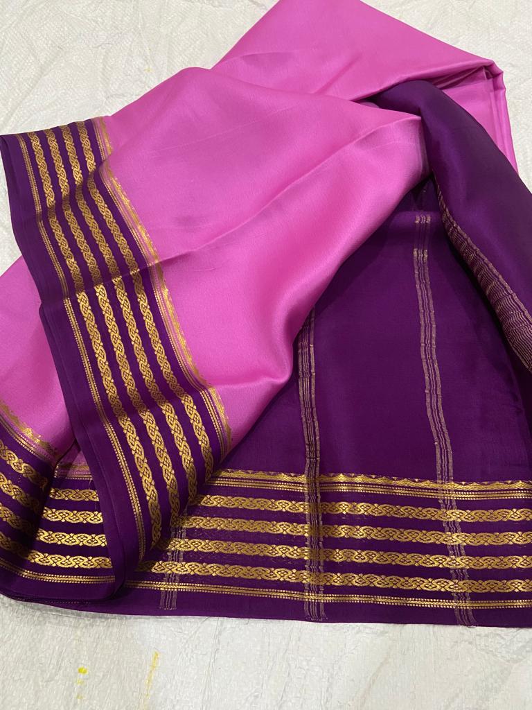 Pure mysore crepe silk 60 count saree