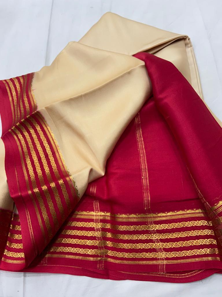 Pure mysore crepe silk 60 count saree