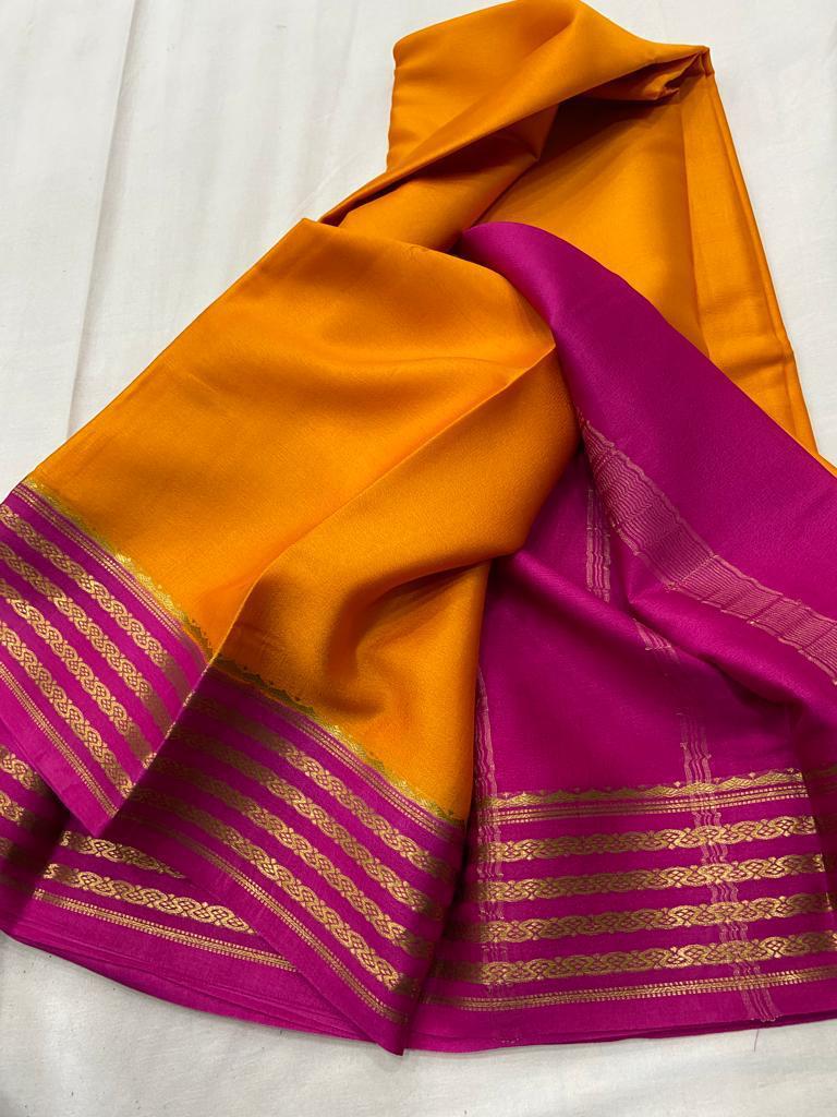 Pure mysore crepe silk 60 count saree
