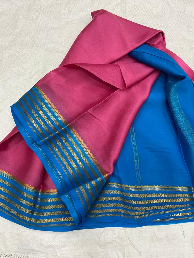 Pure mysore crepe silk 60 count saree