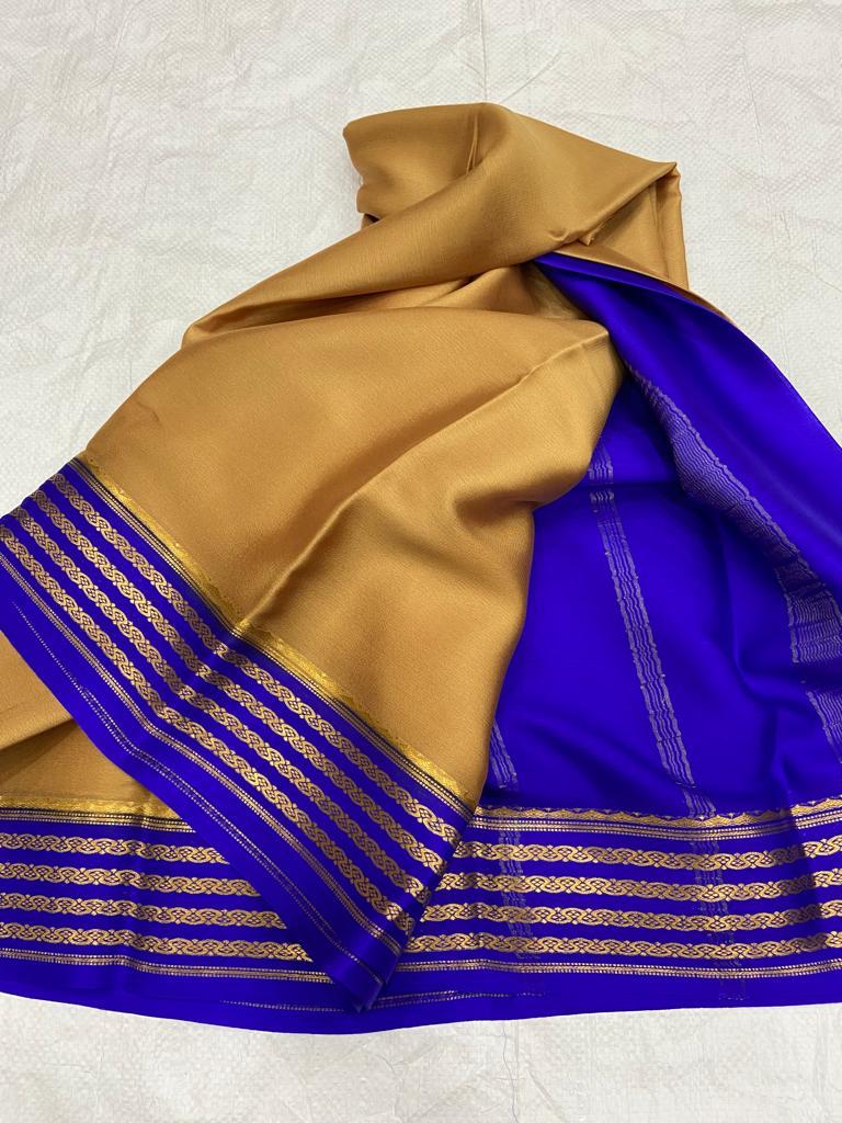 Pure mysore crepe silk 60 count saree
