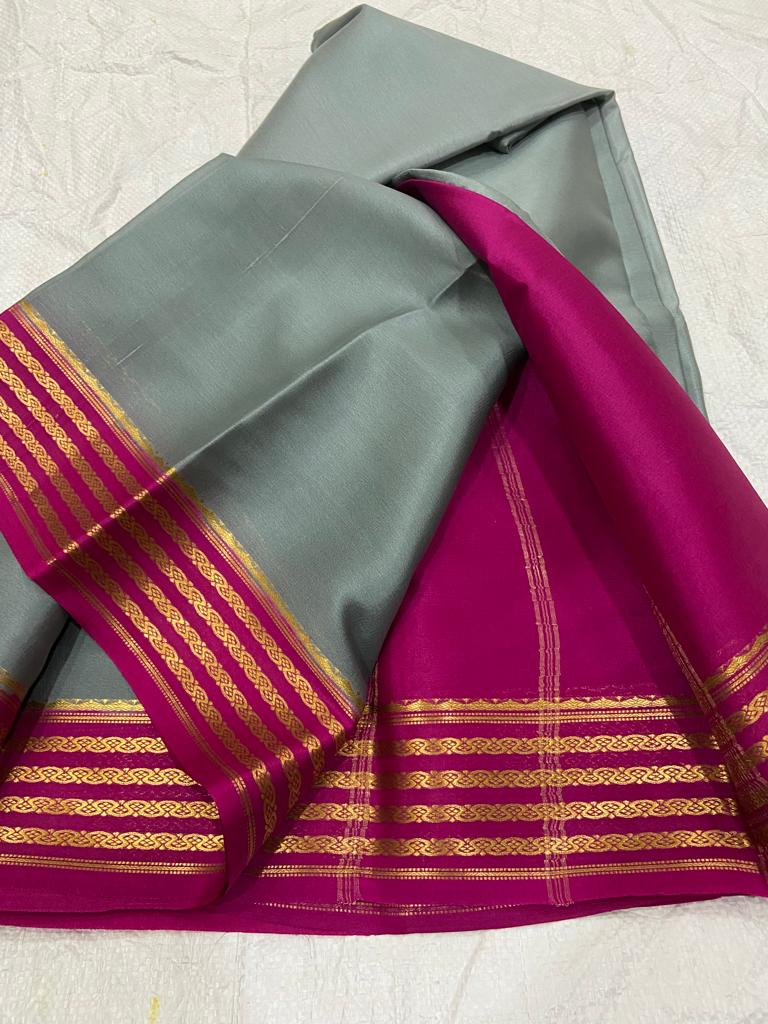 Pure mysore crepe silk 60 count saree