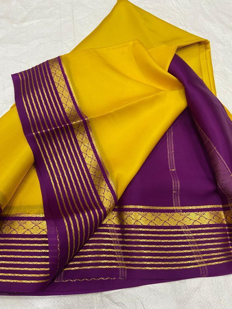 Pure mysore crepe silk 60 count saree