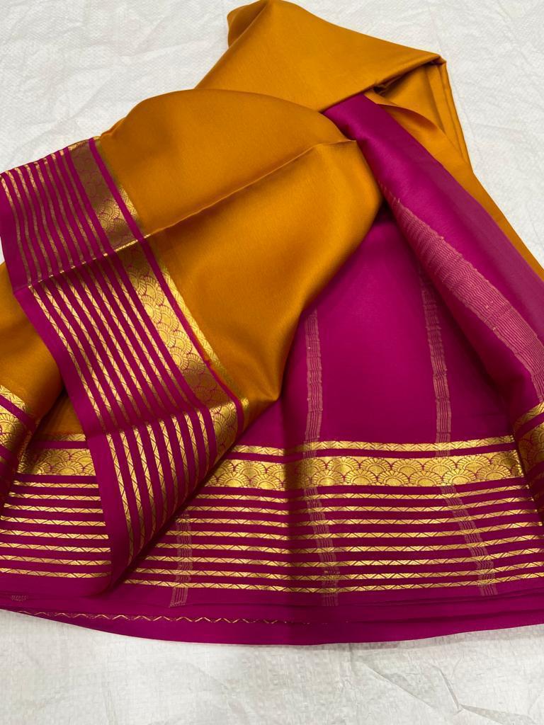 Pure mysore crepe silk 60 count saree