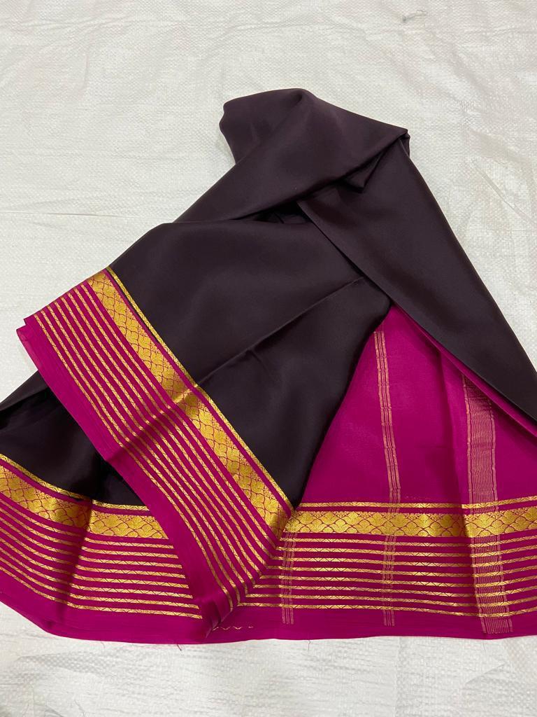 Pure mysore crepe silk 60 count saree