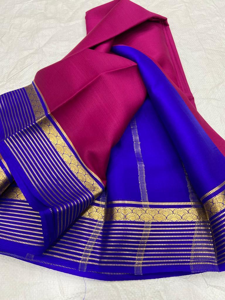 Pure mysore crepe silk 60 count saree