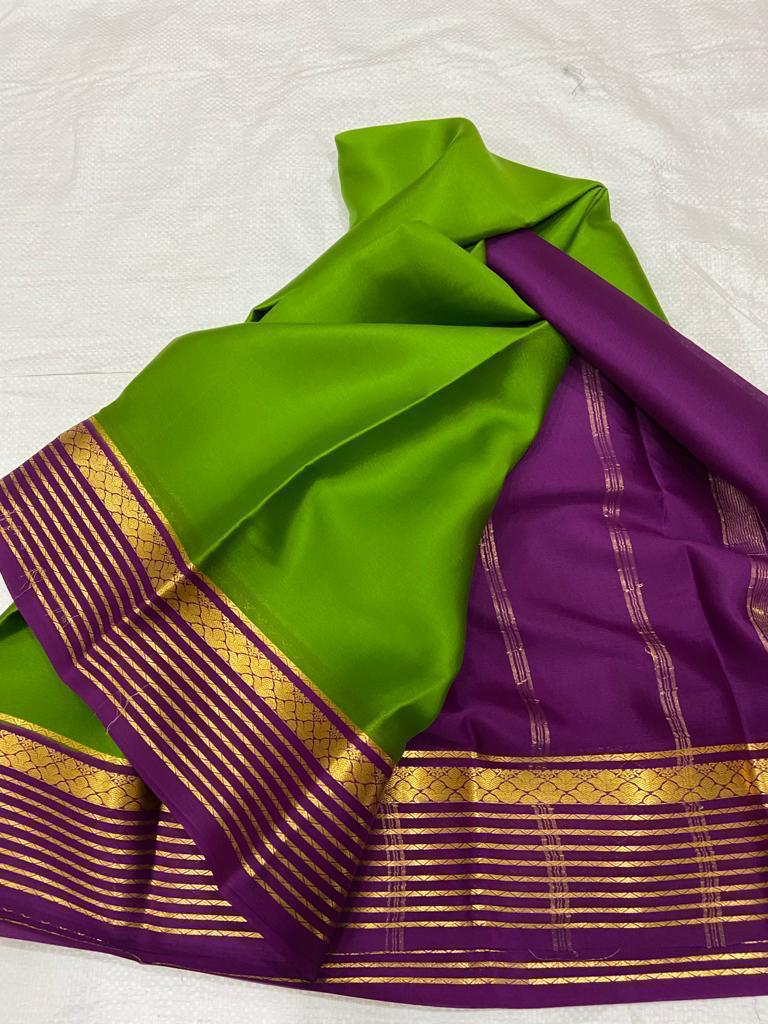 Pure mysore crepe silk 60 count saree