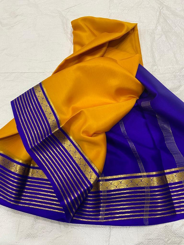 Pure mysore crepe silk 60 count saree