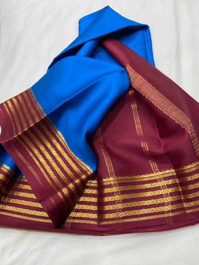 Pure mysore crepe silk 60 count saree