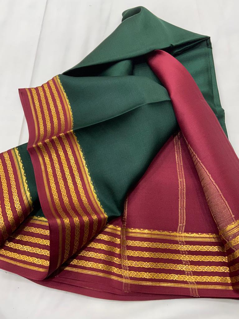Pure mysore crepe silk 60 count saree