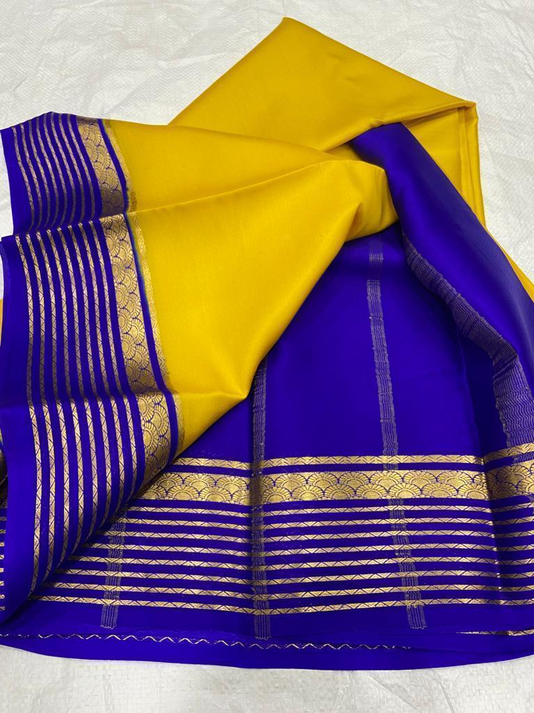 Pure mysore crepe silk 60 count saree