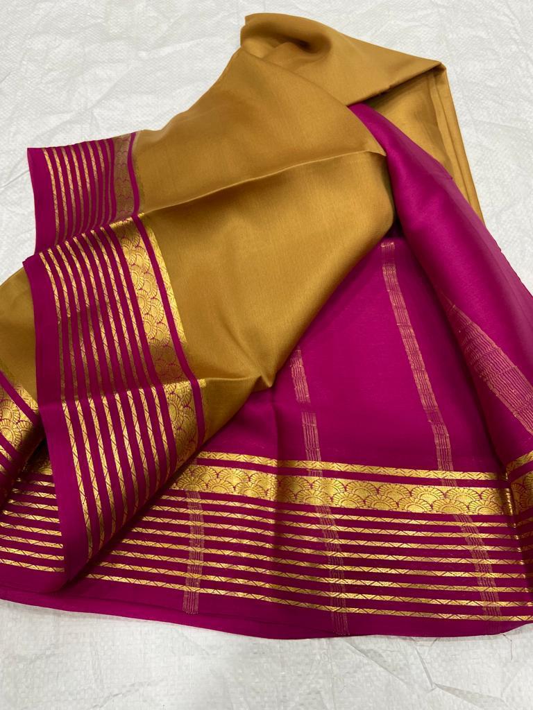 Pure mysore crepe silk 60 count saree