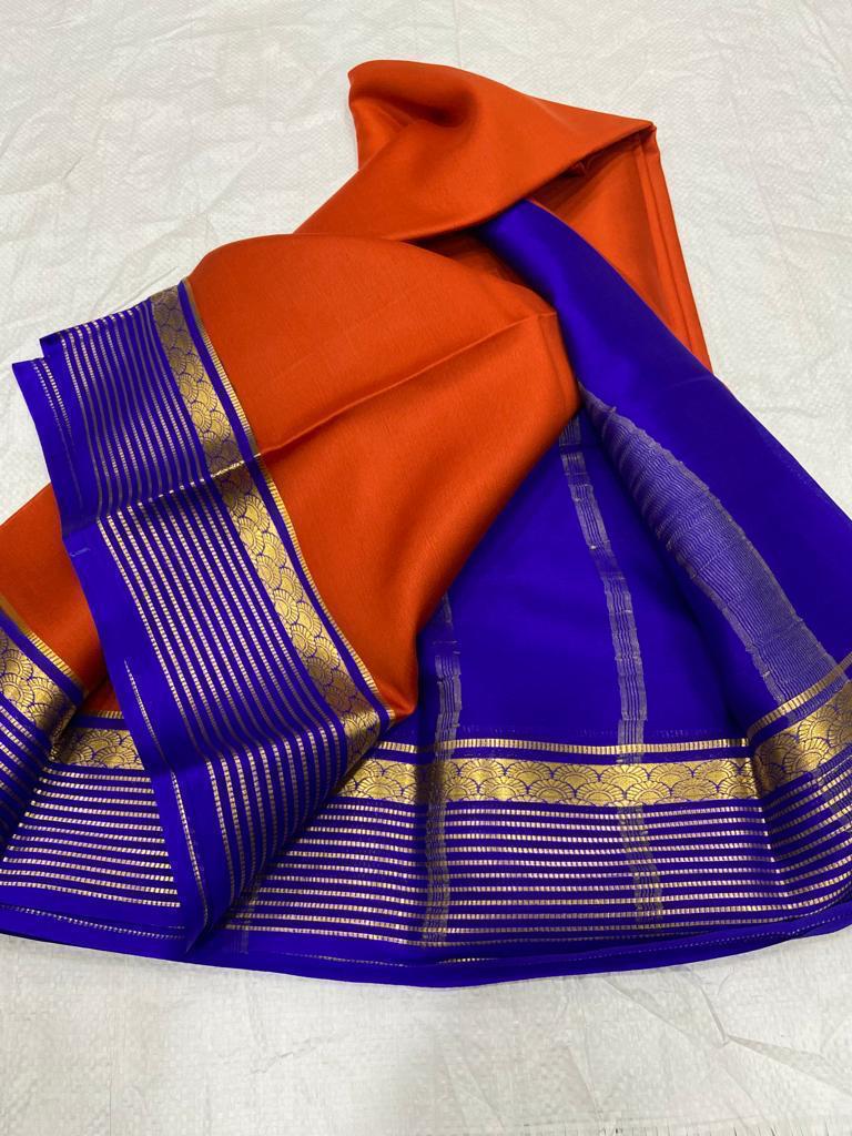 Pure mysore crepe silk 60 count saree