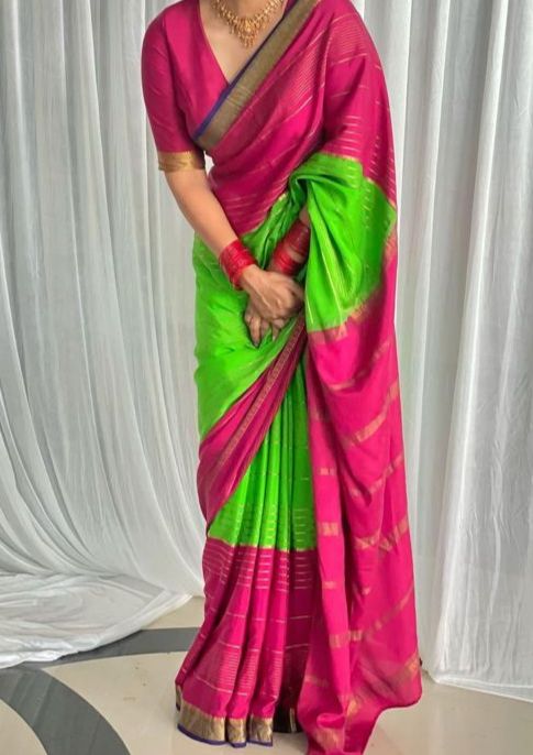 Pure mysore silk 100 gram thickness saree
