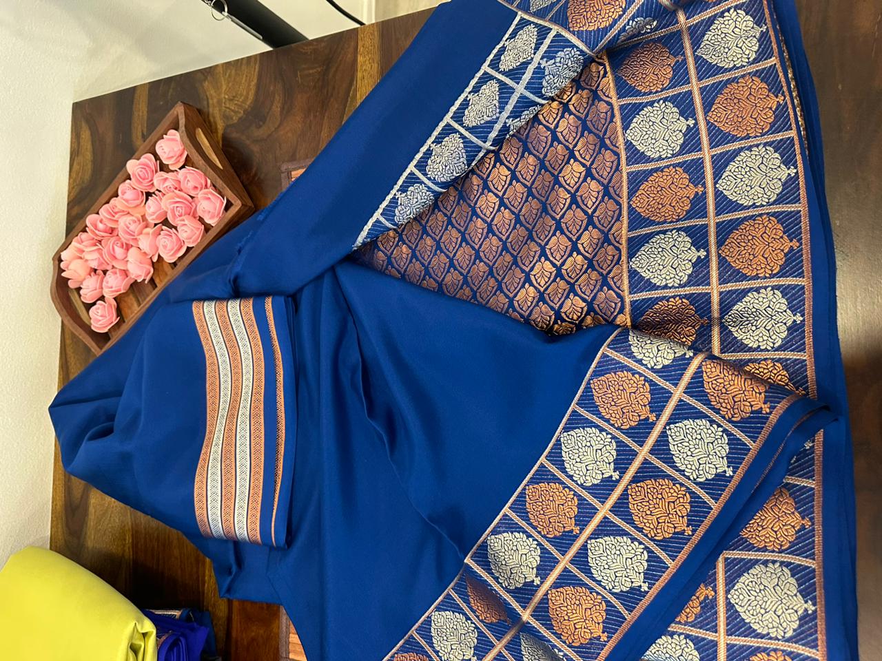 Pure mysore silk 120 grm thickness saree