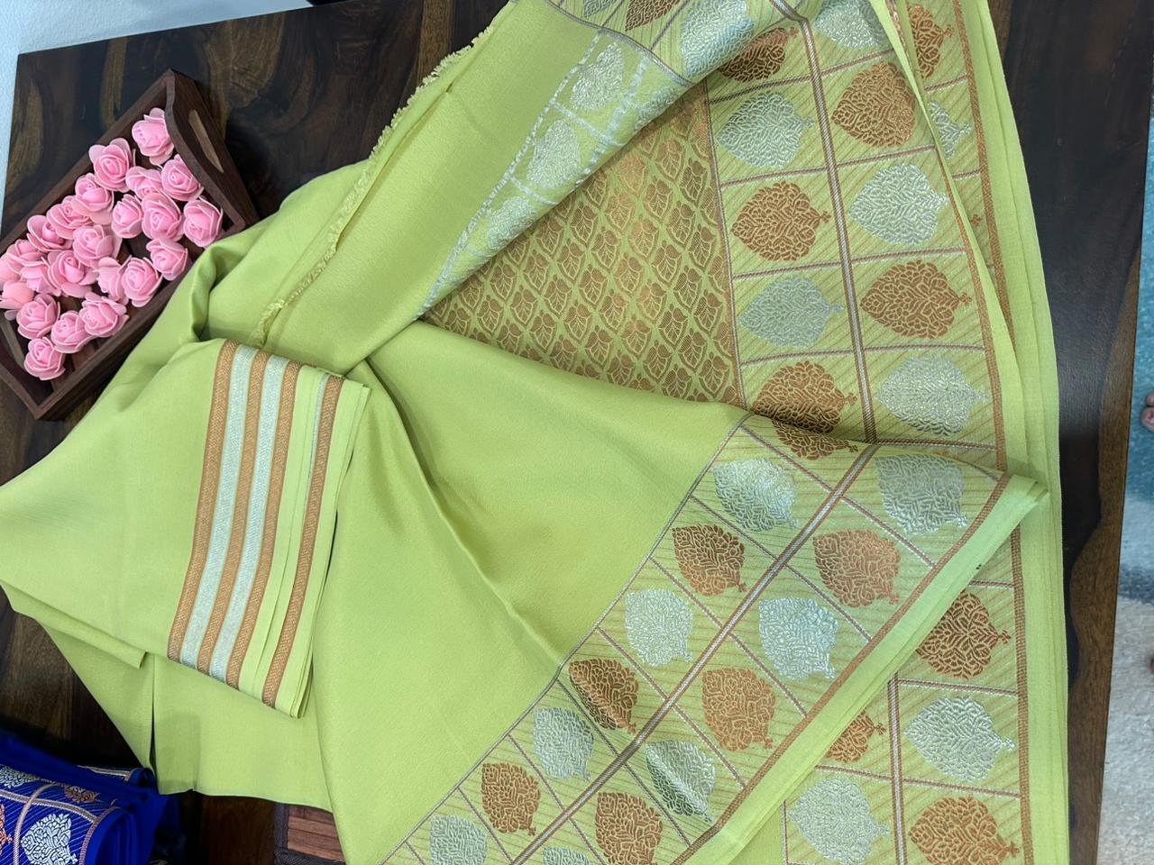 Pure mysore silk 120 grm thickness saree