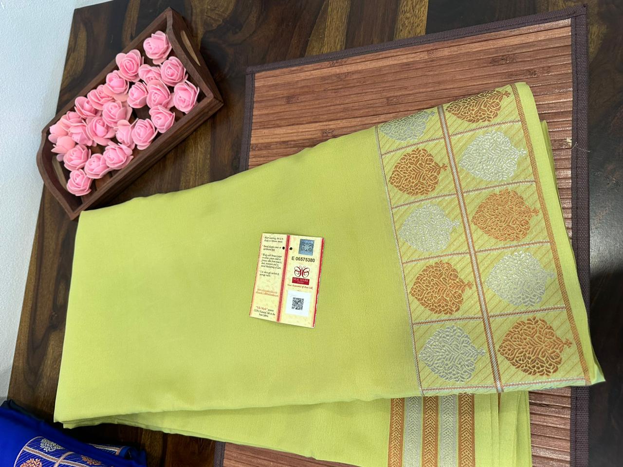 Pure mysore silk 120 grm thickness saree