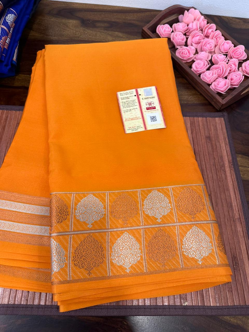 Pure mysore silk 120 grm thickness saree
