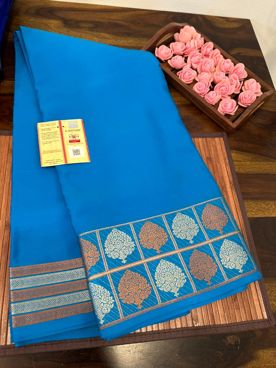 Pure mysore silk 120 grm thickness saree