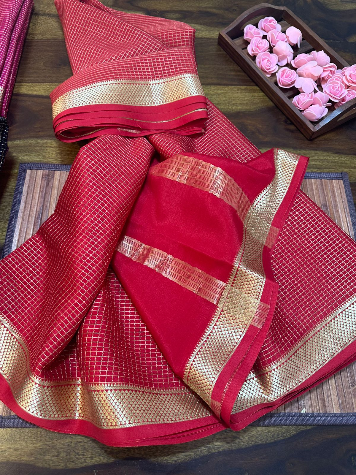 Pure mysore silk 120 grm thickness saree