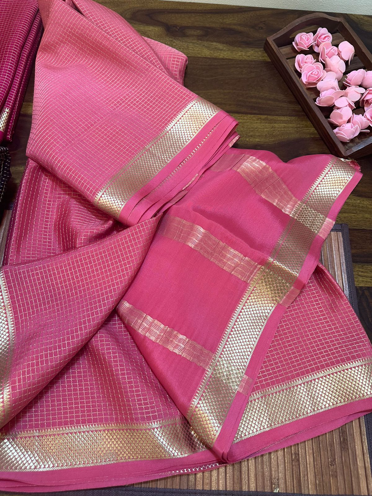 Pure mysore silk 120 grm thickness saree