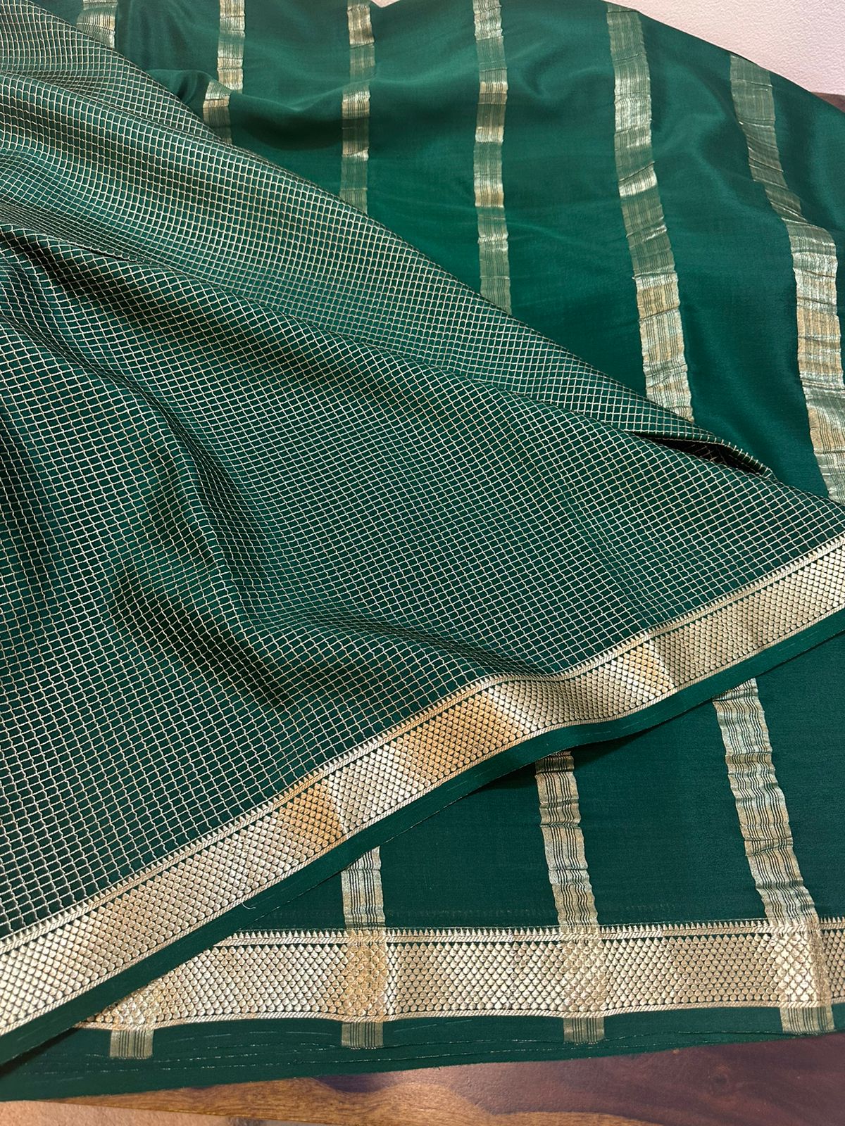 Pure mysore silk 120 grm thickness saree