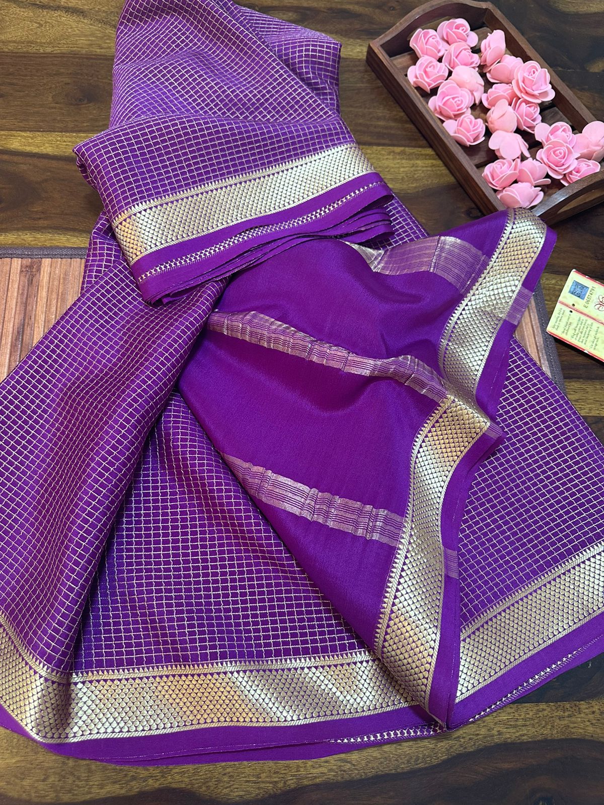 Pure mysore silk 120 grm thickness saree