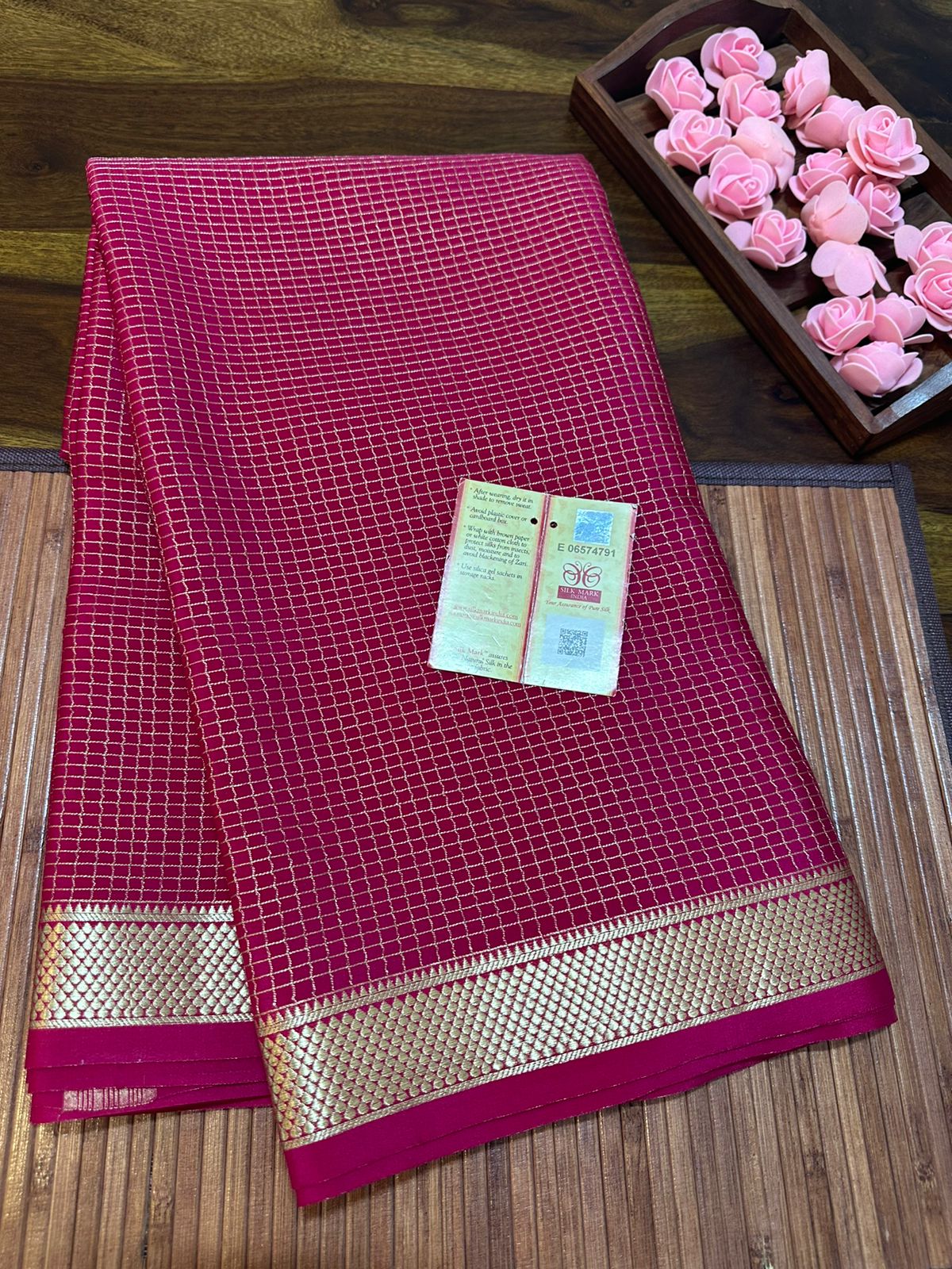 Pure mysore silk 120 grm thickness saree